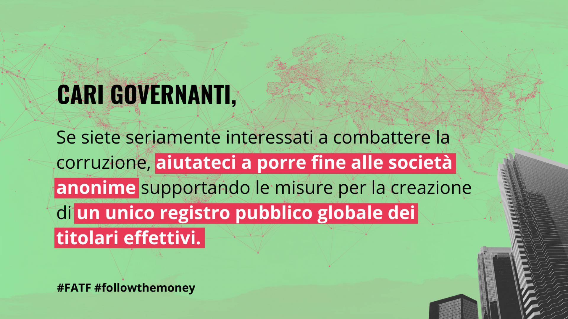 Campagna "Reforming global standards on beneficial ownership transparency" 