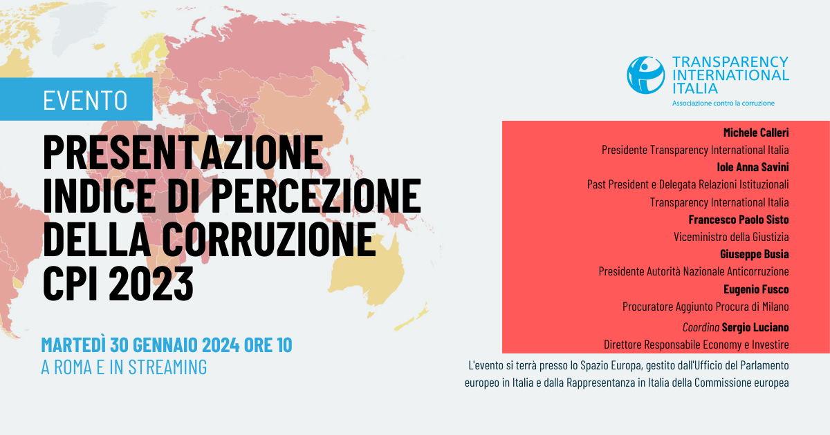 Presentazione Indice Di Percezione Della Corruzione CPI 2023 ...