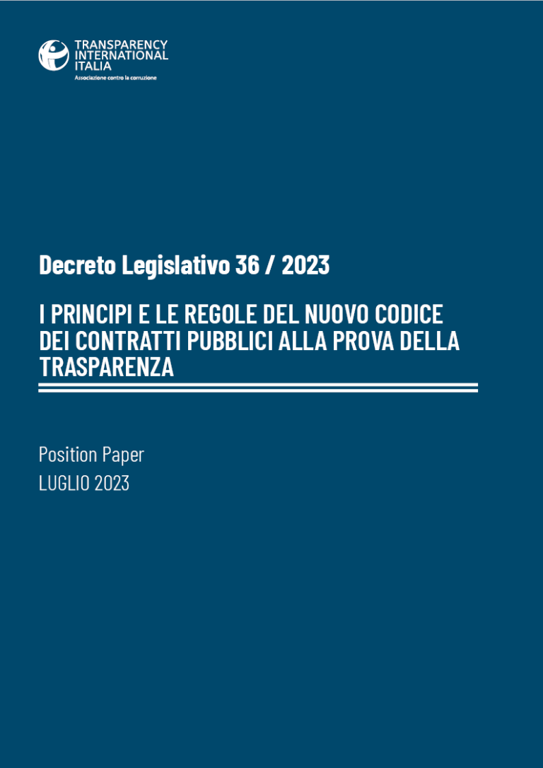 Il Nuovo Codice Dei Contratti Pubblici Alla Prova Della Trasparenza ...